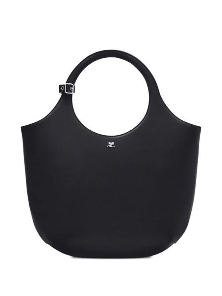  Courrèges Holy Midi Leather Bag - Black 