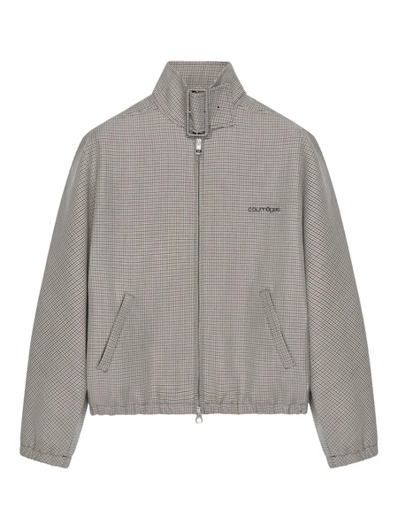  Courrèges Houndstooth-pattern Bomber Jacket - Brown 