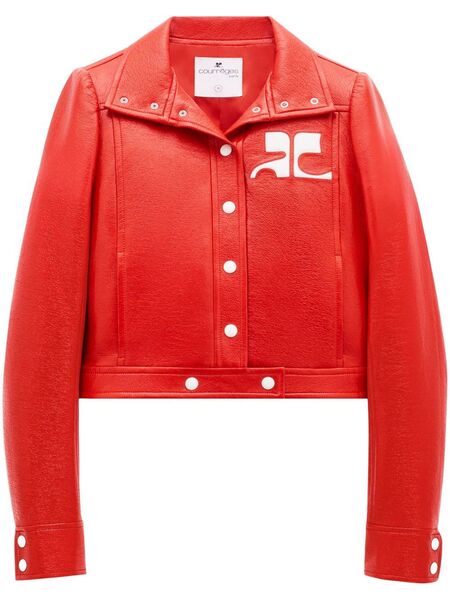 Courrèges Iconique Vinyl Jacket - Red 