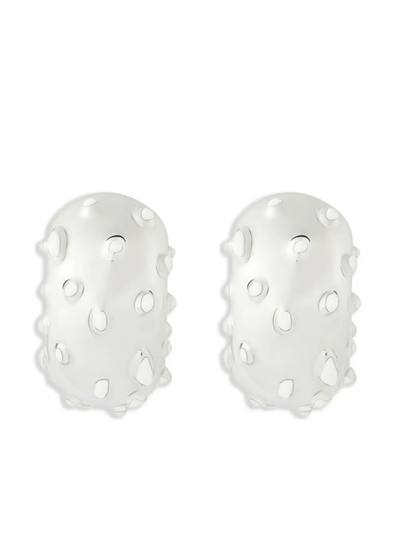  Courrèges Infinity Flecked Earrings - Silver 