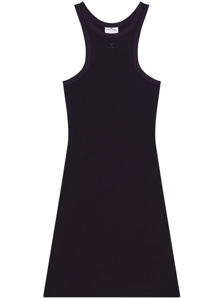  Courrèges Jersey Mini Dress - Black 