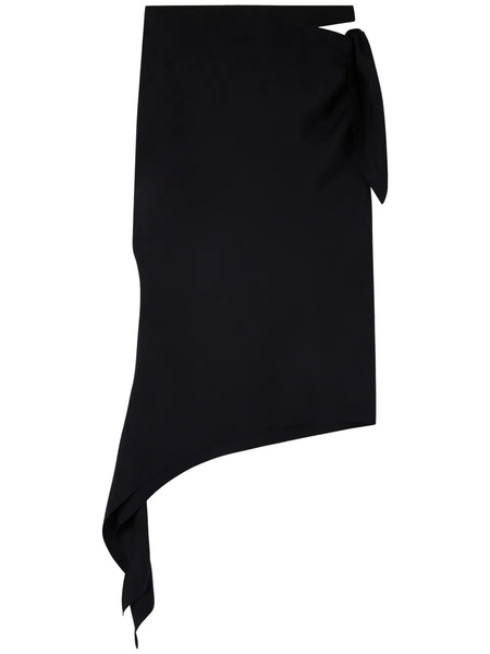  Courrèges Knot Slash Midi Skirt - Black 