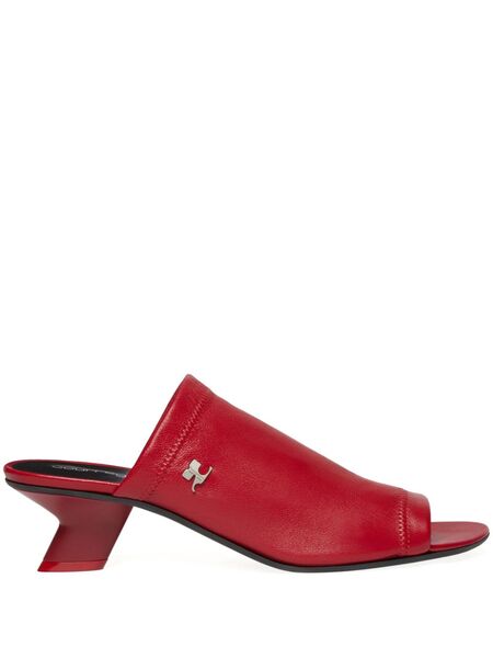  Courrèges Leather Mules - Red 