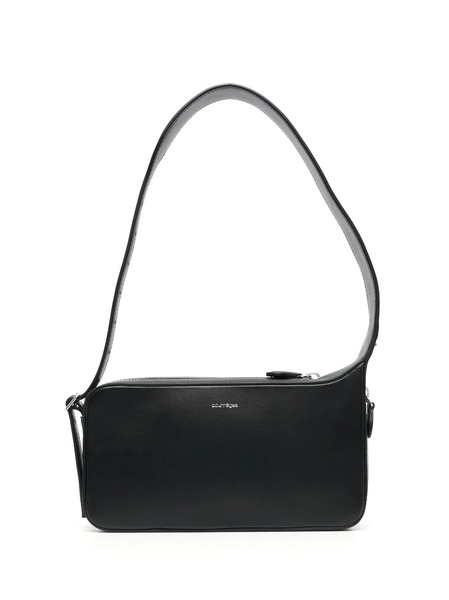  Courrèges Leather Racer Shoulder Bag - Black 