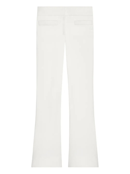  Courrèges Logo-detail Bootcut Trousers - White 