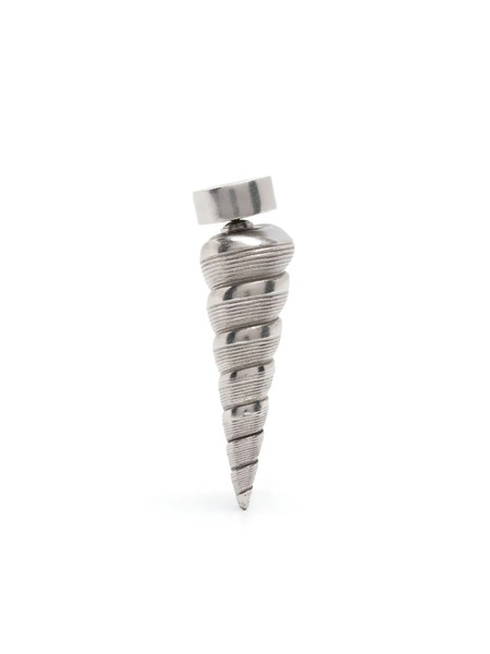  Courrèges Logo-embellished Shell Earring - Silver 
