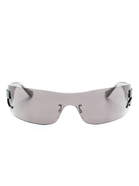  Courrèges Logo-hinge Shield Sunglasses - Grey 
