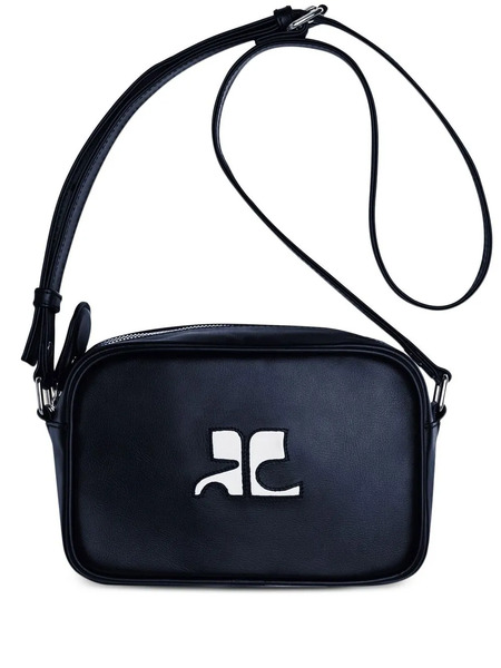  Courrèges Logo Leather Camera Bag - Blue 