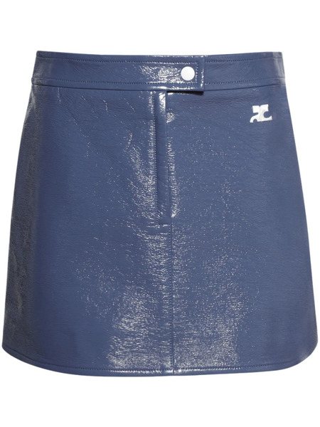  Courrèges Logo Mini Skirt - Blue 