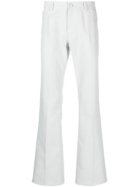  Courrèges Logo-patch Straight-leg Trousers - Grey 