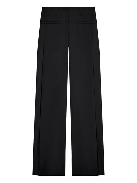  Courrèges Logo Pleated Trousers - Black 