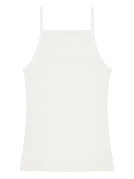 Courrèges Logo Tank Top - White 