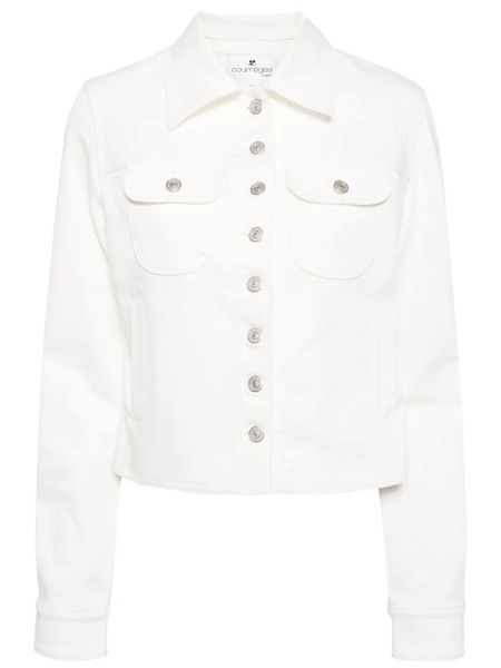  Courrèges Long-sleeve Denim Jacket - White 