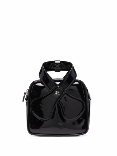  Courrèges Loop Leather Tote Bag - Black 