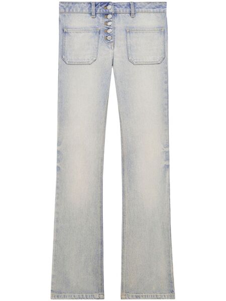  Courrèges Low-rise Bootcut Jeans - Blue 
