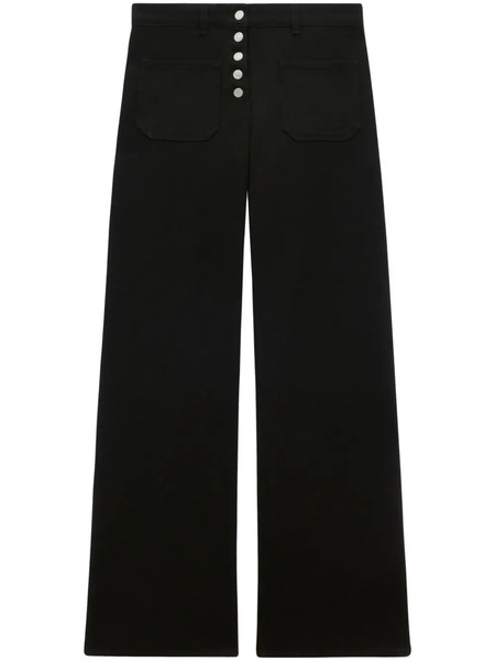  Courrèges Low-rise Wide-leg Jeans - Black 
