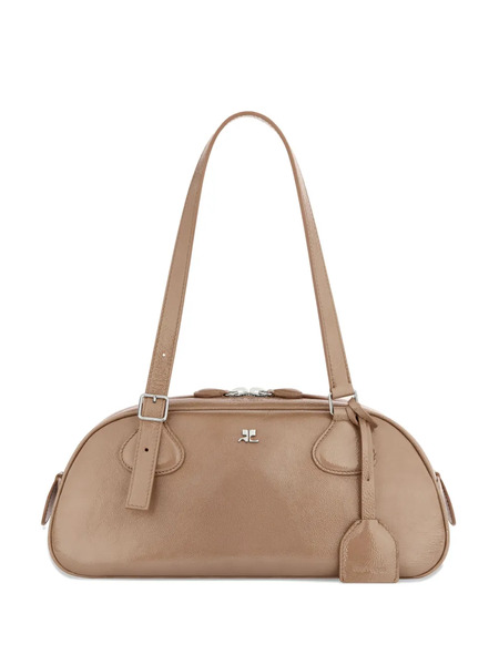  Courrèges Medium Friday Leather Shoulder Bag - Neutrals 