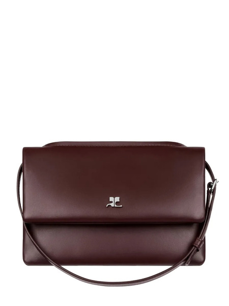  Courrèges Mini Cuff Leather Flap Shoulder Bag - Red 