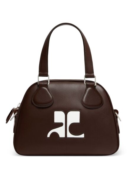  Courrèges Mini Reedition Bowling Bag - Brown 