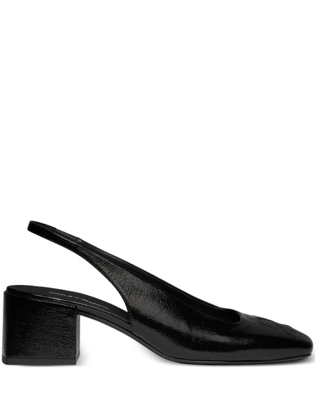  Courrèges 55mm Block-heel Slingback Pumps - Black 