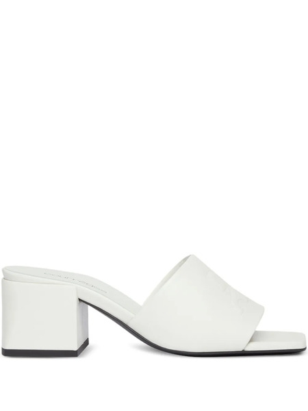 Courrèges 55mm Leather Block-heel Sandals - White 