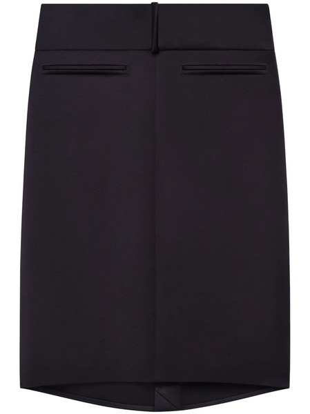  Courrèges Oblique Midi Skirt - Black 
