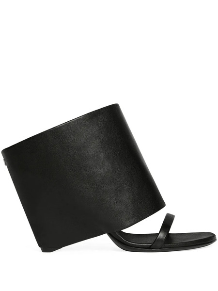  Courrèges Oblique Sandals - Black 