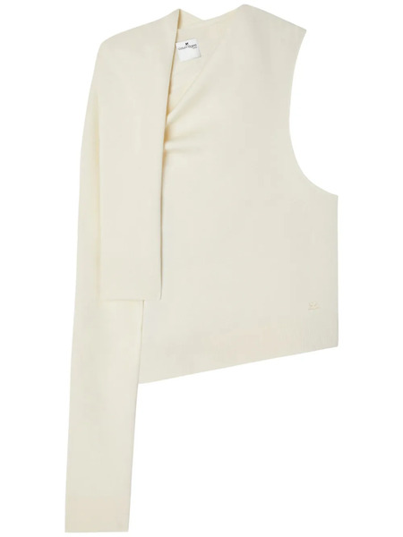  Courrèges Off-shoulder Knitted Top - Neutrals 