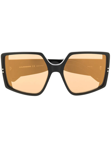  Courrèges Oversized Square Sunglasses - Black 