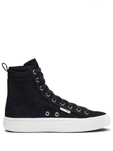  Courrèges Panelled Canvas Sneakers - Black 