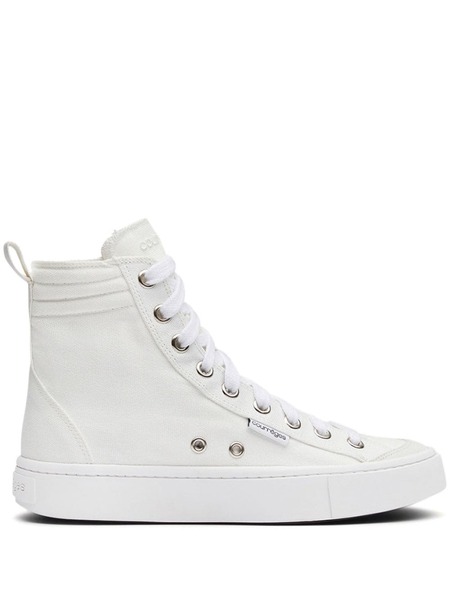  Courrèges Panelled Canvas Sneakers - White 