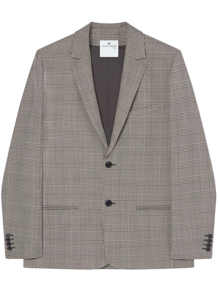  Courrèges Prince Of Wales-patterned Blazer - Black 