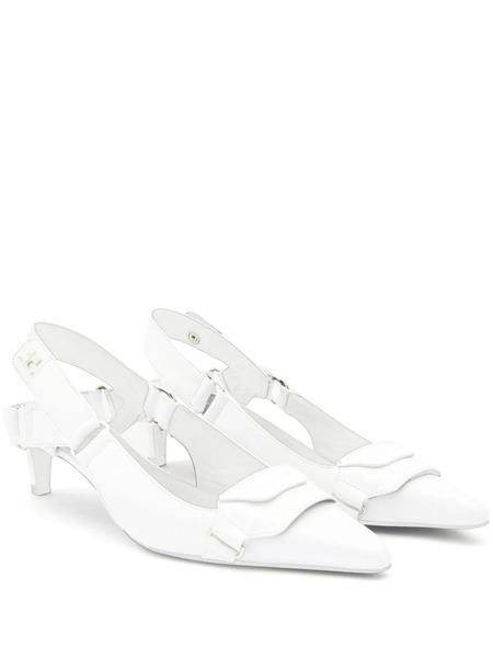  Courrèges Racer Leather Pumps - White 