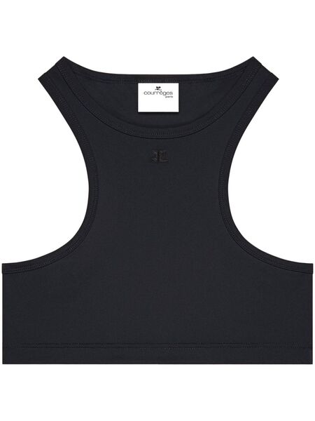  Courrèges Racerback Crop Top - Black 