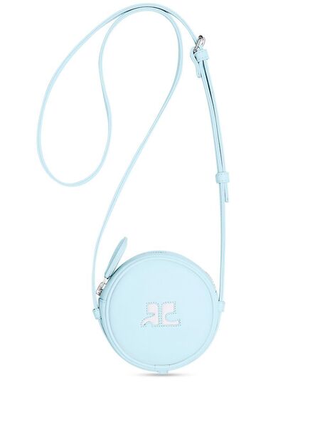  Courrèges Reedition Circle Leather Bag - Blue 