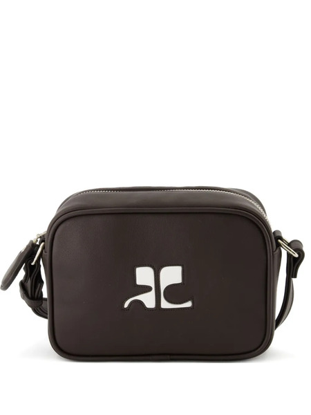  Courrèges Reedition Leather Messenger Bag - Brown 