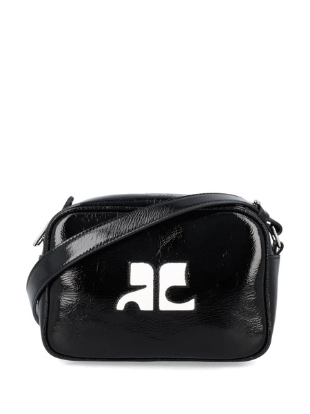  Courrèges Reedition Naplack Leather Mini Bag - Black 