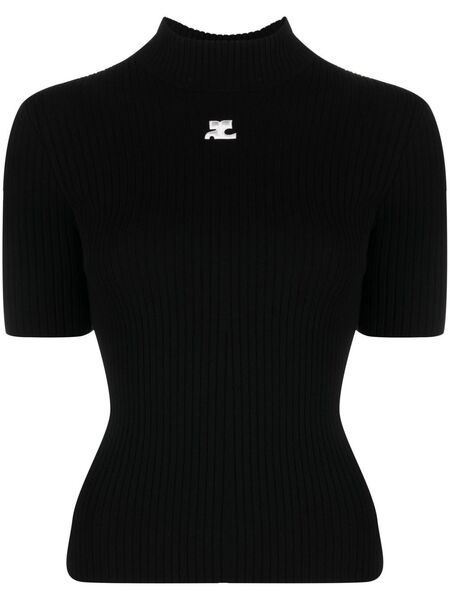  Courrèges Reedition Rib-knit Sweater - Black 