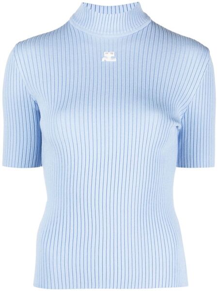  Courrèges Reedition Rib-knit Sweater - Blue 
