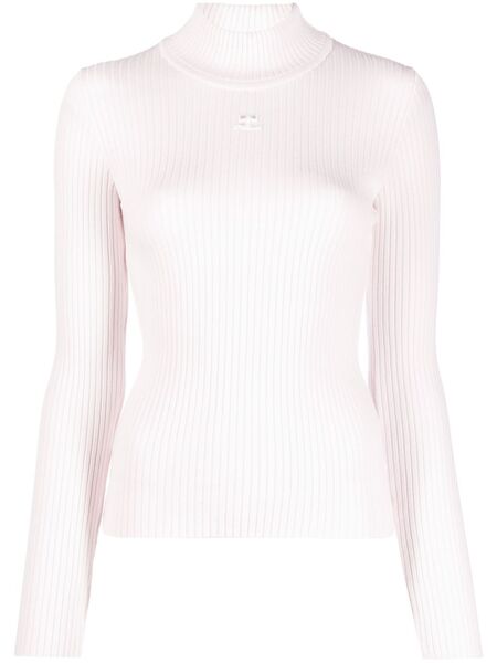  Courrèges Reedition Ribbed Sweater - Pink 