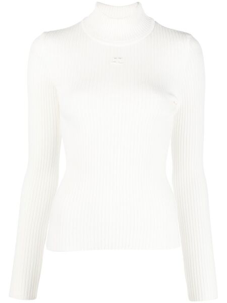  Courrèges Reedition Ribbed Sweater - White 