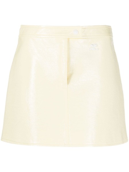  Courrèges Reedition Vinyl Mini Skirt - Yellow 