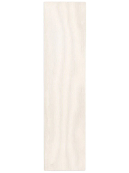  Courrèges Ribbed Wool Scarf - White 