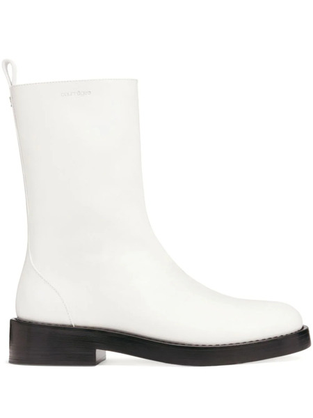  Courrèges Rider Leather Boots - White 