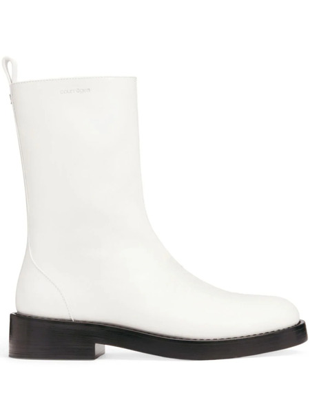  Courrèges Rider Leather Boots - White 