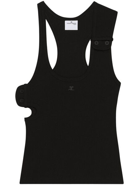  Courrèges 90's Ribbed Tank Top - Black 