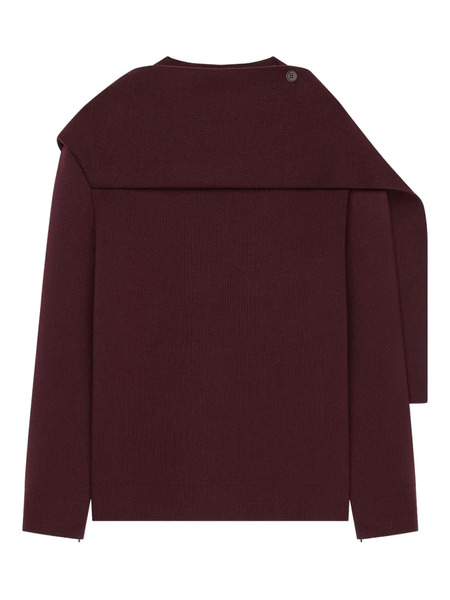  Courrèges Scarf Merino-wool Sweater - Red 