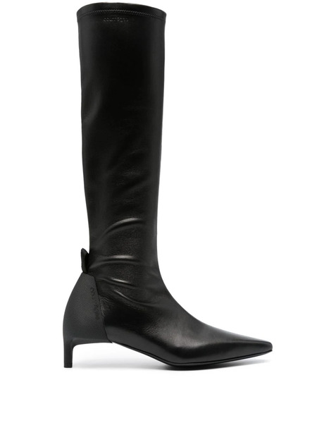  Courrèges Scuba Stretch 60mm Leather Boots - Black 