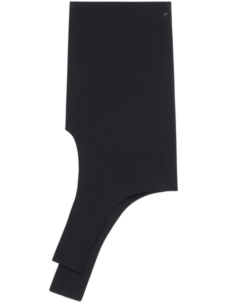 Courrèges Slash Knit Skirt - Black 