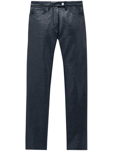  Courrèges Slim-fit Vinyl Trousers - Blue 